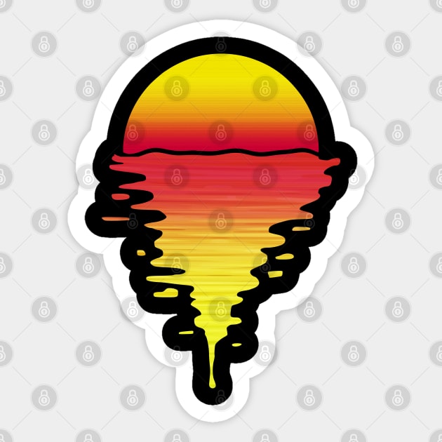 Cool 80s Sunset Sticker by Nerd_art